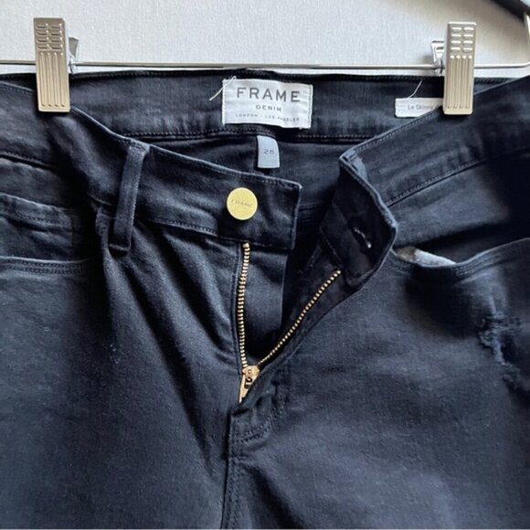 Frame Denim Le Skinny De Jeanne Distressed Jeans Sz 28 - Picture 7 of 13
